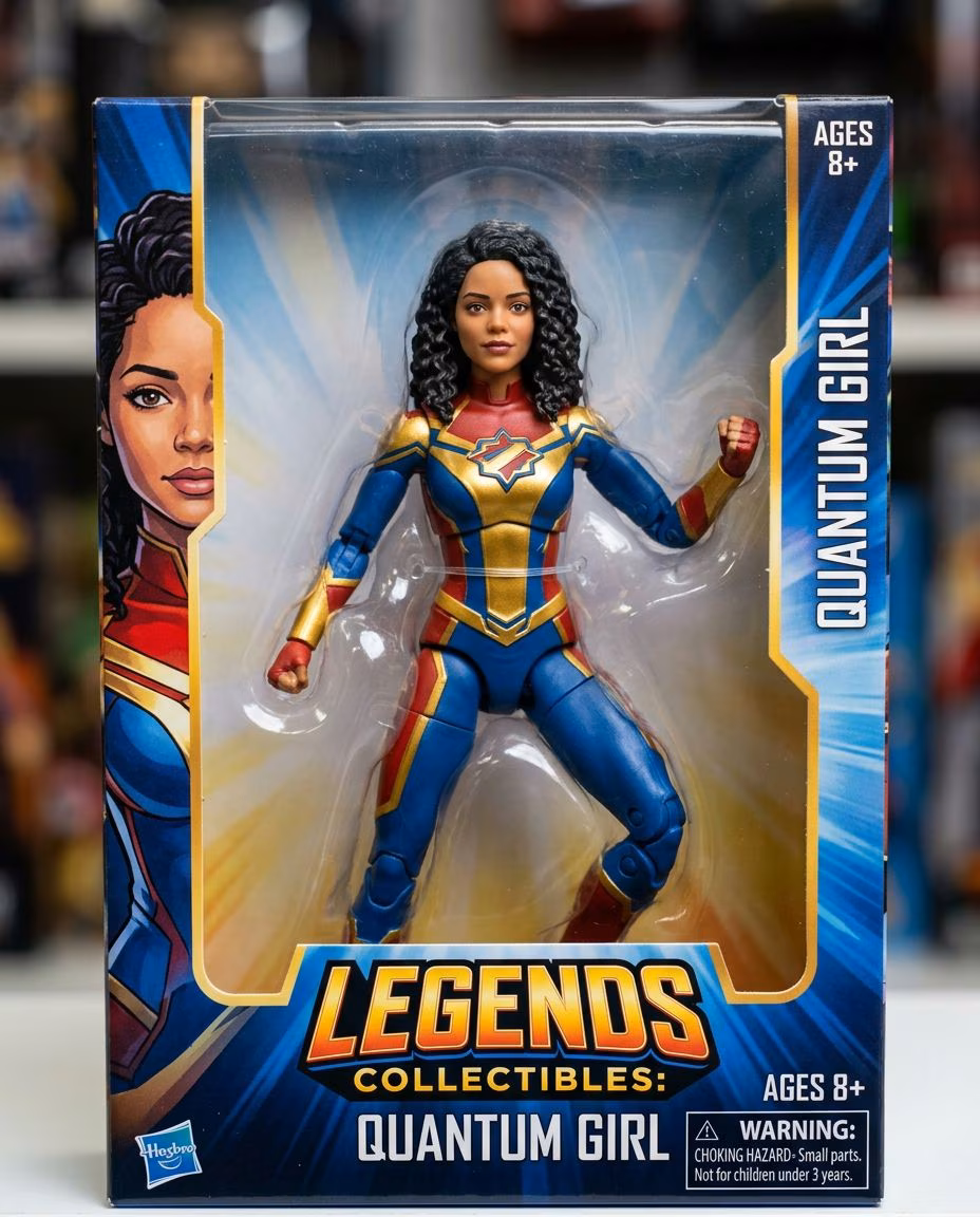 Create a realistic action figure/doll inside a clear display box with plastic-…