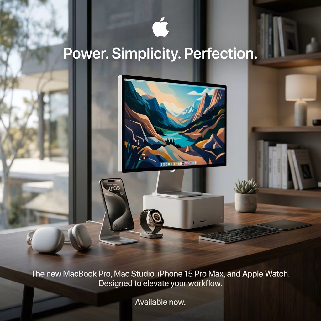 Create a professional, stunning advertising image for the brand {text_input}. U…