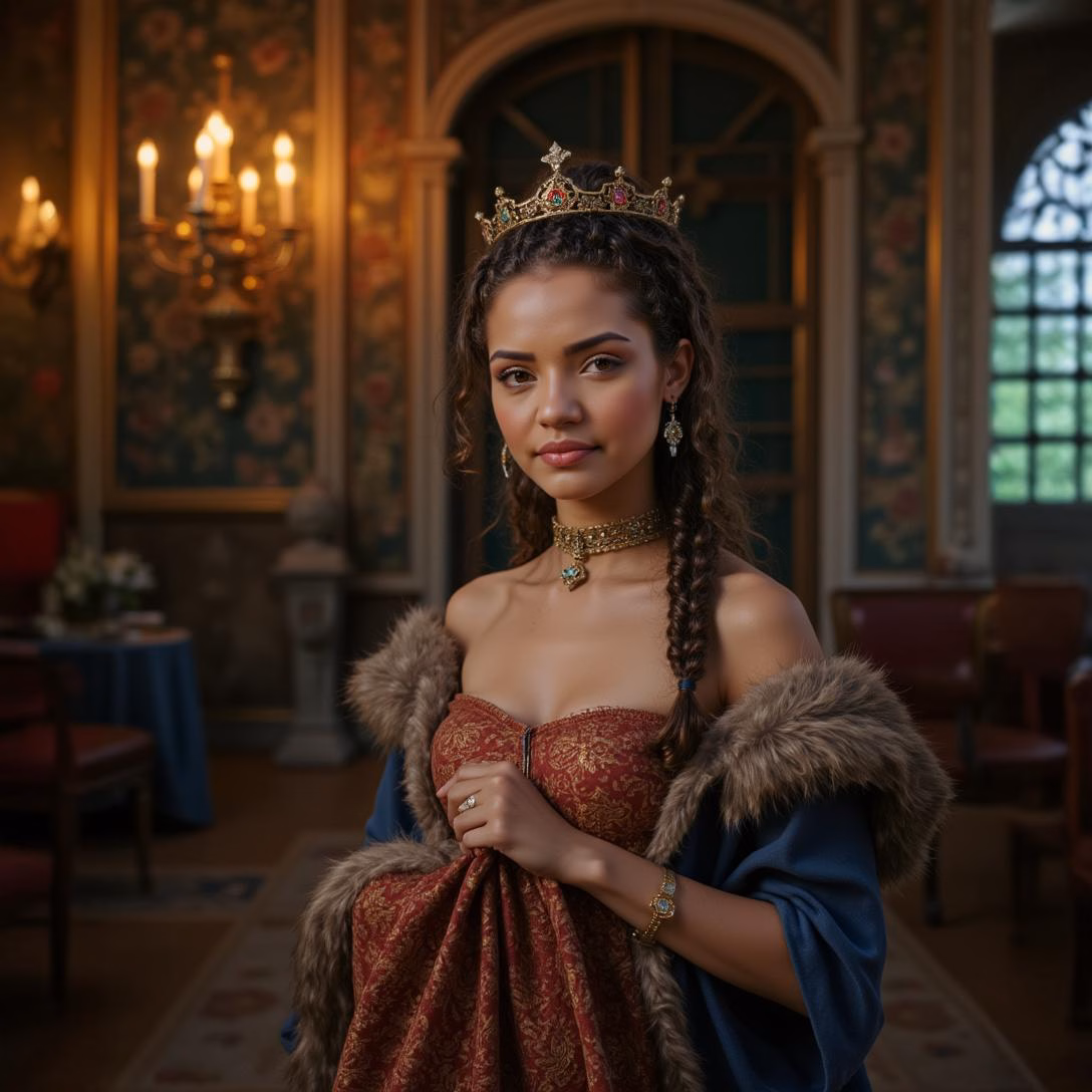 Photo session: medieval royal castle